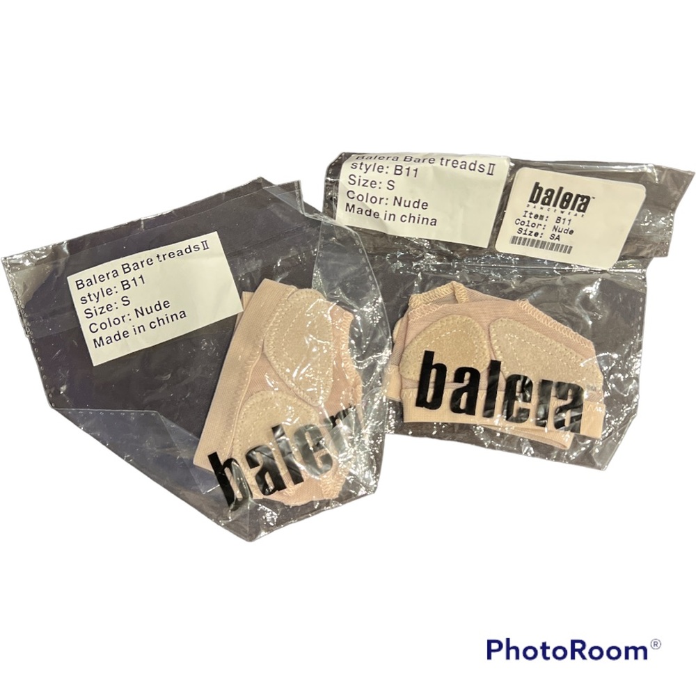(2) pair Balera Bare Treads II dance lyrical mesh half sole foot underwear B11
